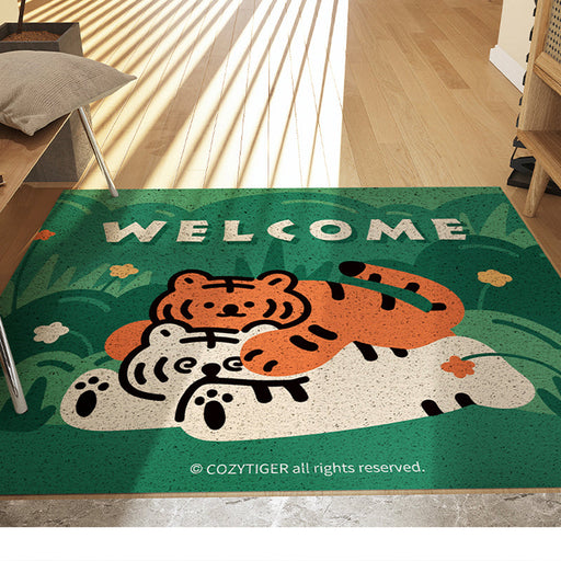 Cute Two Tigers PVC Entrance Door Mat