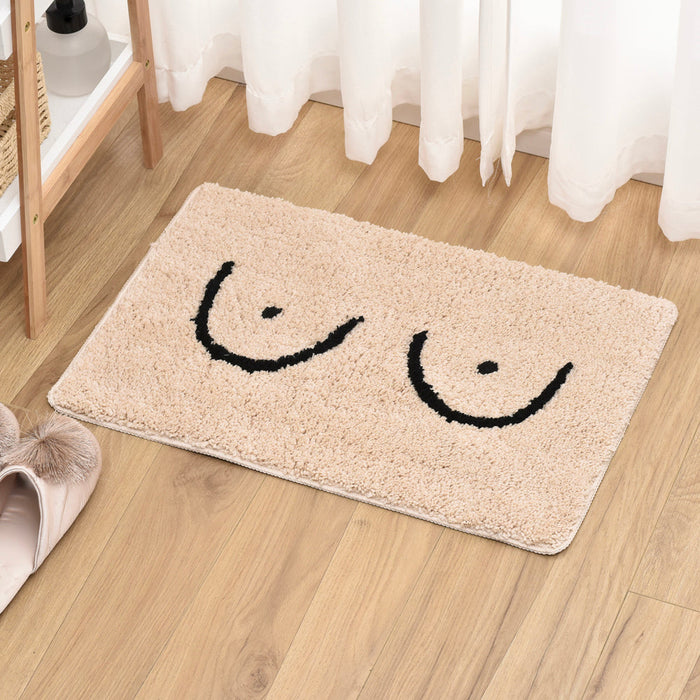 Feblilac Cute Naked Boobs Bath Mat