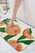 Lovely Peach Bath Mat, Green Pink Bathroom Rug, Cute Fresh Fruit Decor for Home, Housewarming Gift Idea for Nature Lover, 50x70cm or 19x27 inches