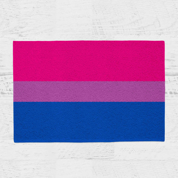 Feblilac Pink Purple Blue LGBT Flag Tufted Bath Mat