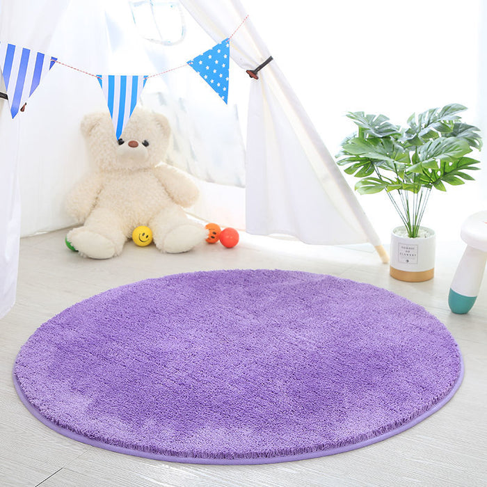 Feblilac Round Solid Tufted Bath Mat