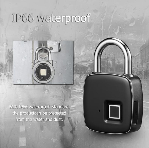 Fingerprint padlock smart lock anti-theft door lock outdoor door padlock luggage lock fingerprint padlock