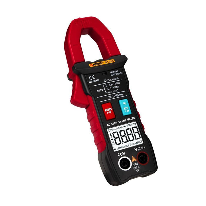 ANENG ST203 4000 Counts Full Intelligent Automatic Range True RMS Digital Multimeter Clamp Meter AC/DC Voltage NCV Resistance Auto Range Flashlight