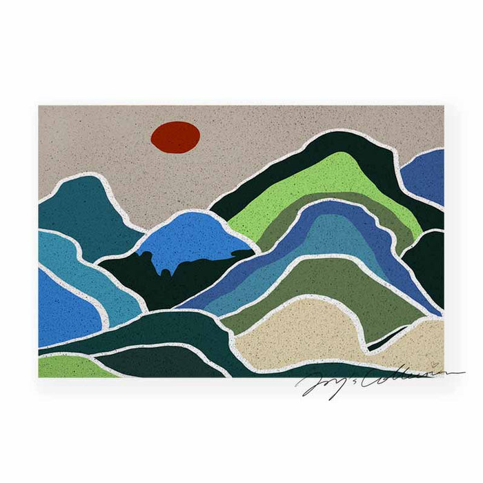 Feblilac Green Mountains and Rivers PVC Coil Door Mat