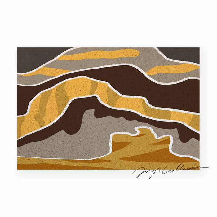 Feblilac Brown The Mountains PVC Coil Door Mat