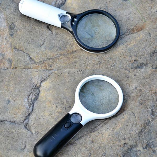 10X 20X 3 LED Light Handheld Magnifier Reading Magnifying Lens Glass Jewelry Craft Loupe