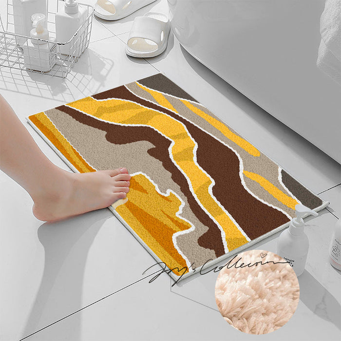 Feblilac Brown The Mountains Tufted Bath Mat