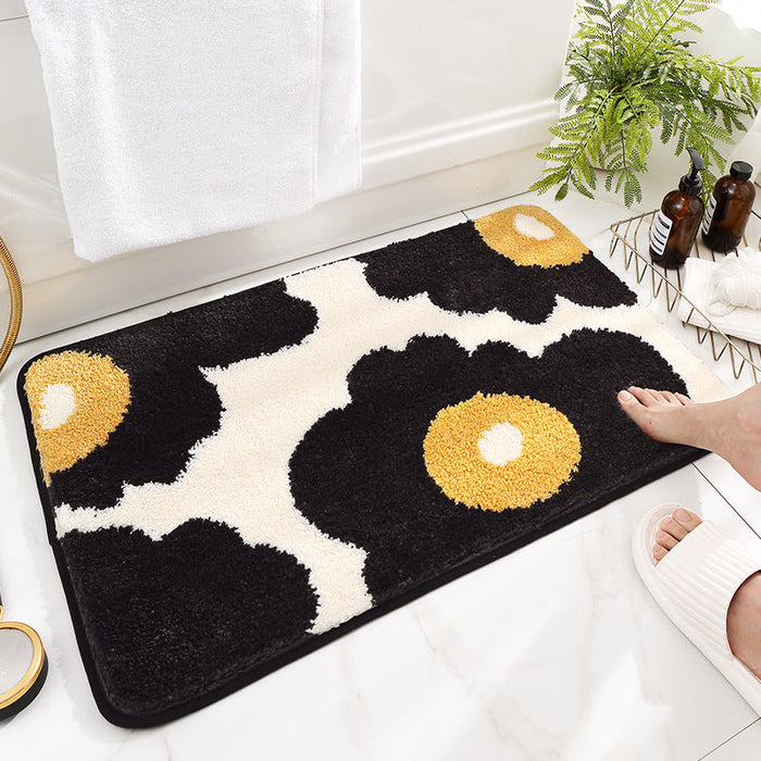 Feblilac Flower Tufted Bath Mat