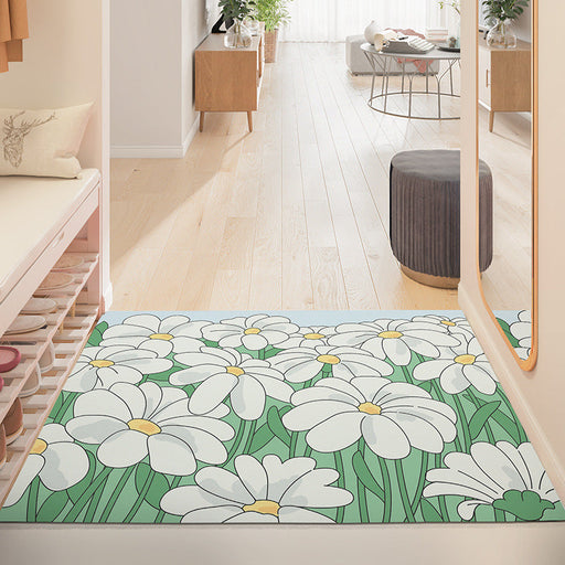 Feblilac Valley with Flowers Leather Door Mat