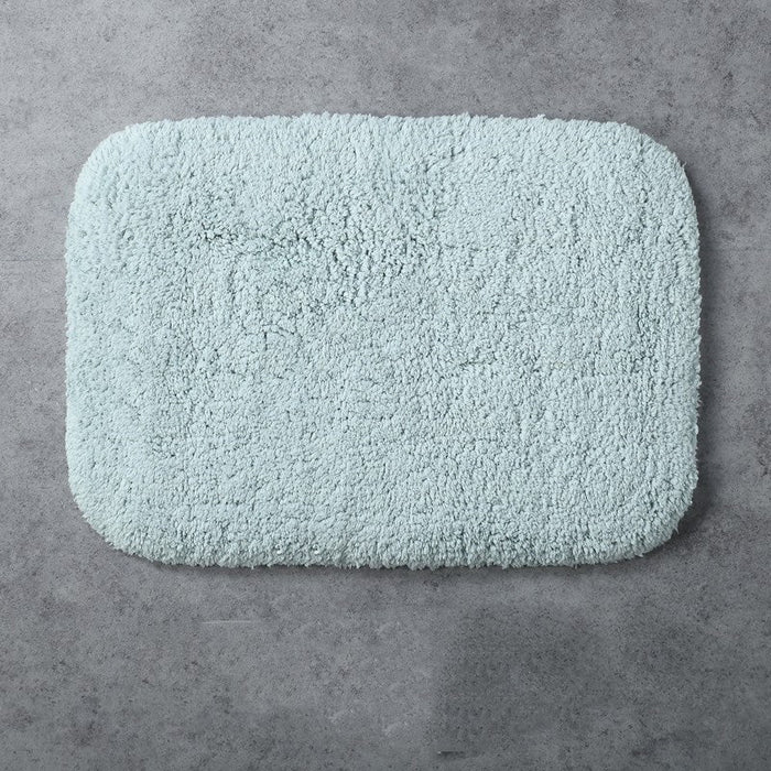 Feblilac Simple Solid Tufted Bathroom Mat Toilet U-Shaped Floor Mat