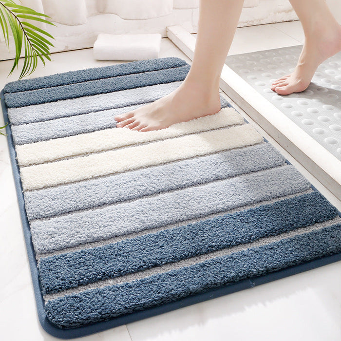 Feblilac Gradient Stripes Tufted Bath Mat