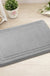 Feblilac Rectangular Solid Line Pattern Memory Foam Tufted Bath Mat