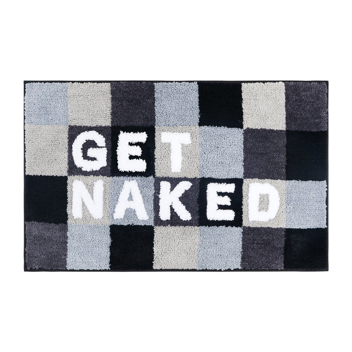 Feblilace Get Naked Checkerboard Bath Mat 20"x31"