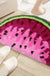 Feblilac Semi-Circular Watermelon Tufted Bathmat