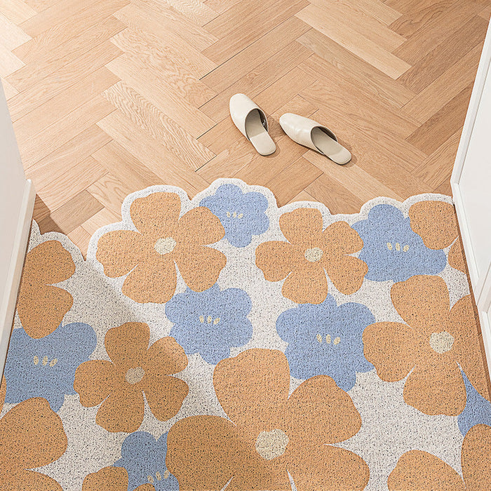 Feblilac Sun Flower PVC Coil Door Mat