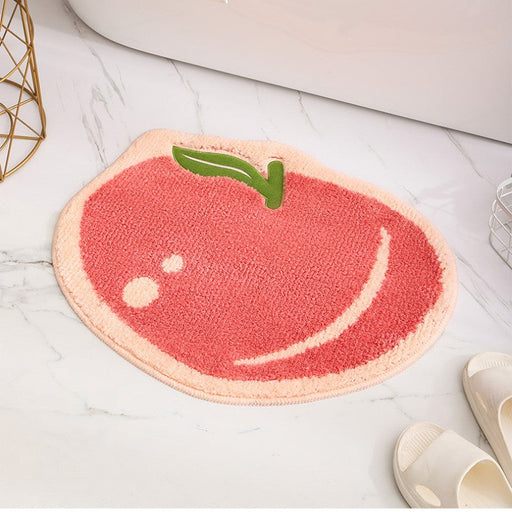 Feblilac Cute Fruit Honey Peach Tufted Bath Mat