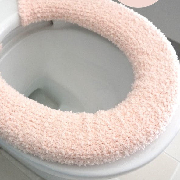 Feblilac Cute Heart/Solid/Stripe Toilet Seat Cover