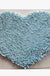 Feblilac Heart-shaped Solid Chenille Non-Slip Microfiber Shag Bathroom Rug Mat