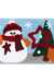 Feblilac Merry Christmas Tree and Happy Santa Claus Snowman Bath Mat