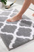 Grey Moroccan Bathroom Rug, Soft Morocco Pattern Bath Mat