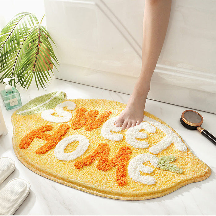 Lovely Peaches Apple and Lemons bath mat