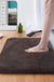 Feblilac Rectangular Solid Long Plush Tufted Bath Mat