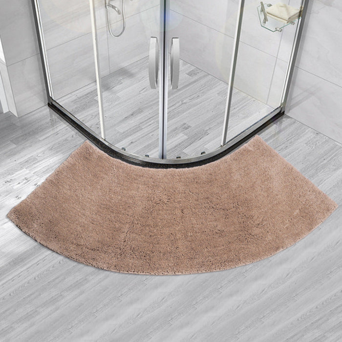 Fan Shaped Shower Mat, Soft Tufted Bath Mat