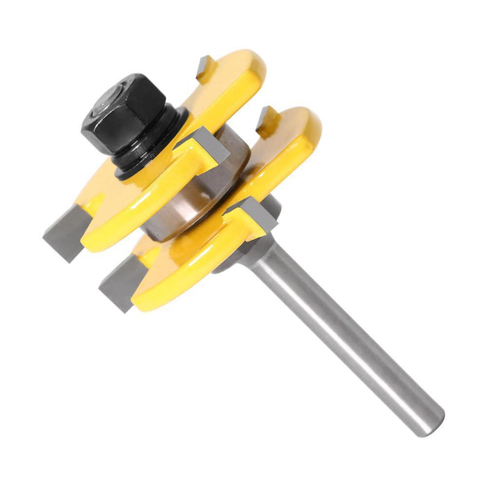 3Pcs 6mm 1/4 Shank Tongue & Grooving Joint Router Bit 45 Degree Lock Miter Router Set Stock Wood Cutting