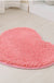 Feblilac Heart-shaped Solid Chenille Non-Slip Microfiber Shag Bathroom Rug Mat