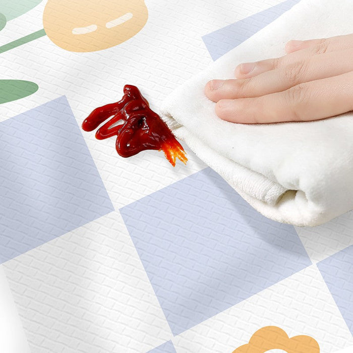 Feblilac Cute Happy Recipe PVC Leather Kitchen Mat