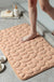 Feblilac Solid Cobblestone Coral Fleece Bathmat