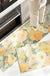 Feblilac Yamano Flower Field PVC Leather Kitchen Mat