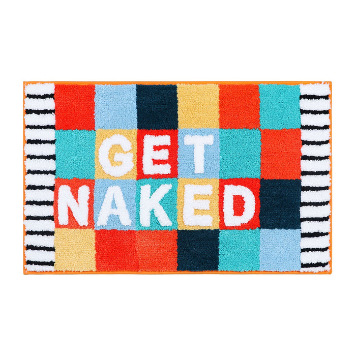 Feblilace Get Naked Checkerboard Bath Mat 20"x31"