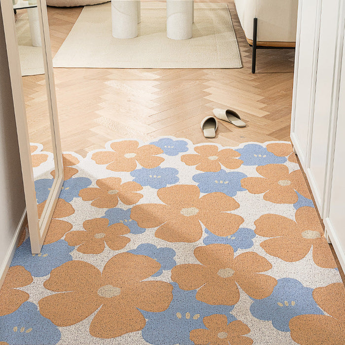 Feblilac Sun Flower PVC Coil Door Mat