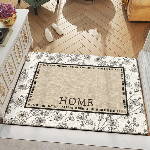 Feblilac Flower Branch Polyester Door Mat