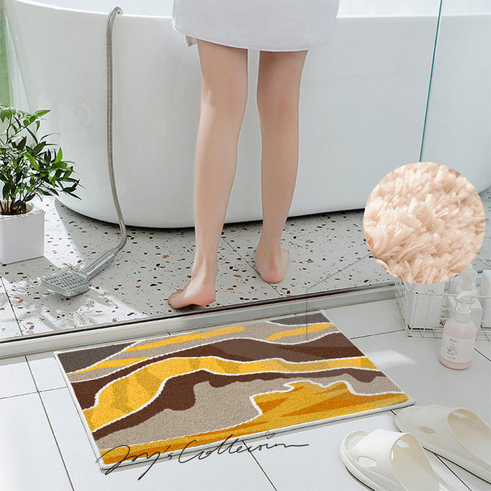 Feblilac Brown The Mountains Tufted Bath Mat