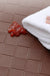 Feblilac Solid Color Grid Leather Kitchen Mat