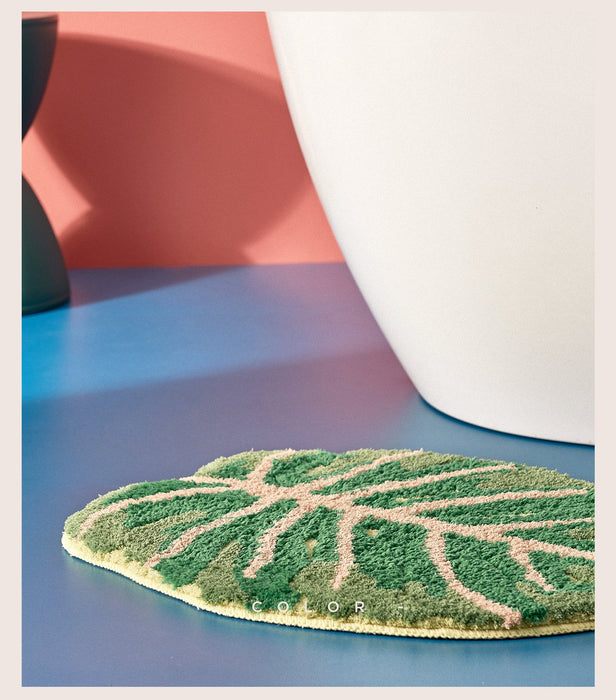 Tufting Leaf Bath Mat