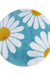 Feblilac Cute Floral Round Teal Daisy Flower Tufted Bath Mat