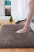 Feblilac Rectangular Solid Long Plush Tufted Bath Mat