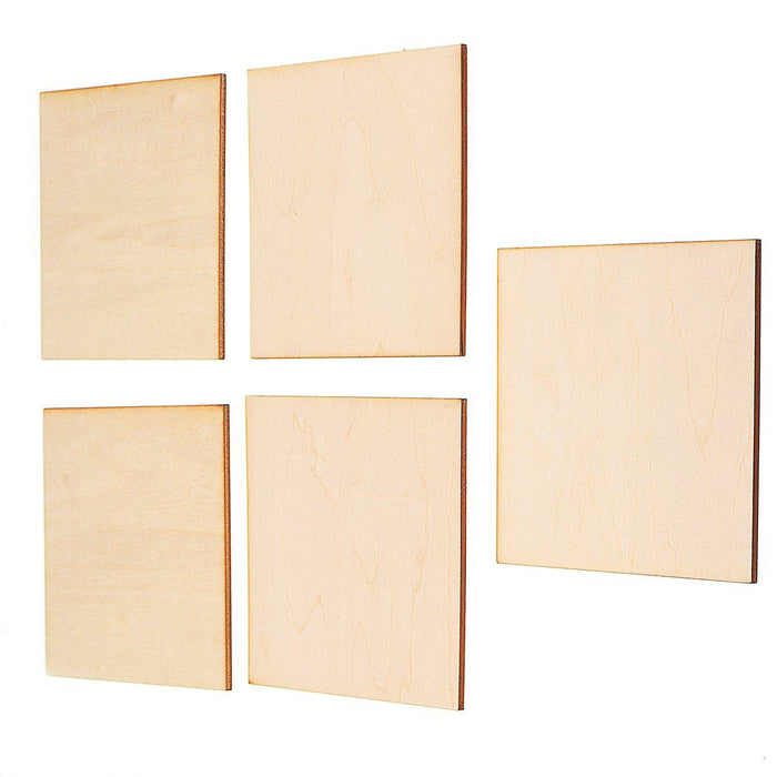 5Pcs 10x10cm Basswood DIY Wood Sheet Unfinished Unpainted Building Model Laser Engraving Blank Sheet Wooden Craft Making