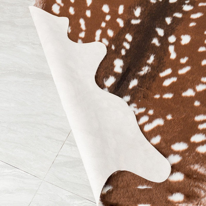 Feblilac Irregular Sika Deer Style Artificial Furs Area Rug