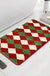 Bathroom Christmas Diamond Grid Tufted Bath Mat