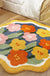 Feblilac Red Yellow Pink Flower Garden Area Mat