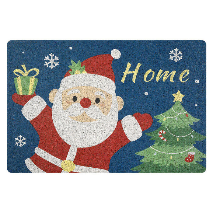 Feblilac Cute Christmas Door Mat Front Door Entrance Rug