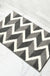 Feblilac Abstract Grey and White Geometric Leaves Bath Mat