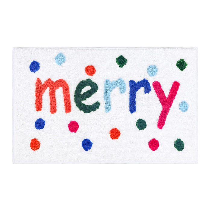 Feblilace Merry Christmas Bath Mat and Runner