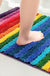 Feblilac Rainbow Lines Tufted Bath Mat