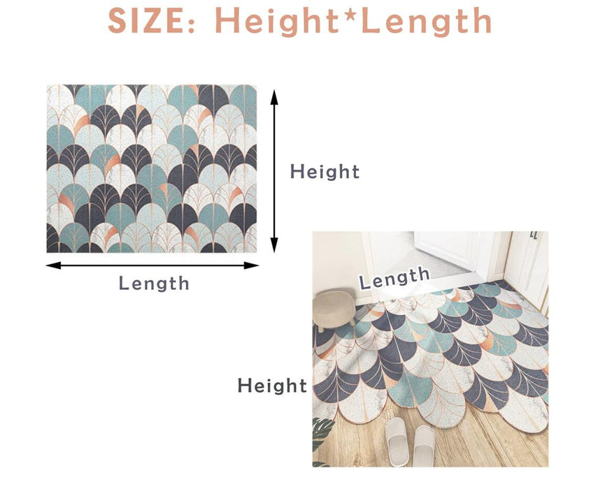 PVC Cutting Welcome Abstract Leaves Mats for Front Door Entrance Door