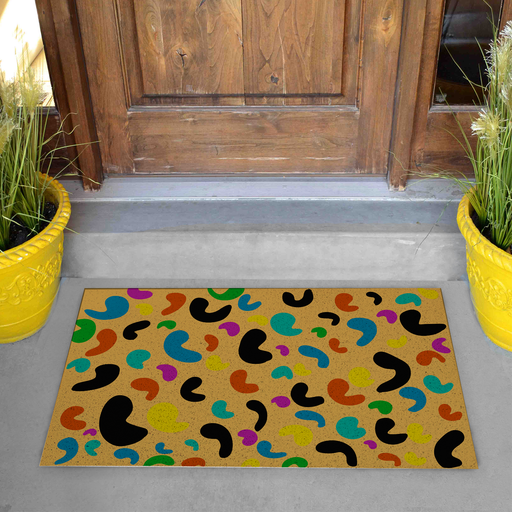 Yellow Dance Byte Door Mat